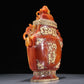 Brilliant Agate Gold-Mounted 'Flower& Dragon' Vase And Cover