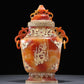 Brilliant Agate Gold-Mounted 'Flower& Dragon' Vase And Cover