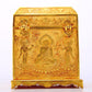 An exquisite gilt bronze image box of Gautama Buddha