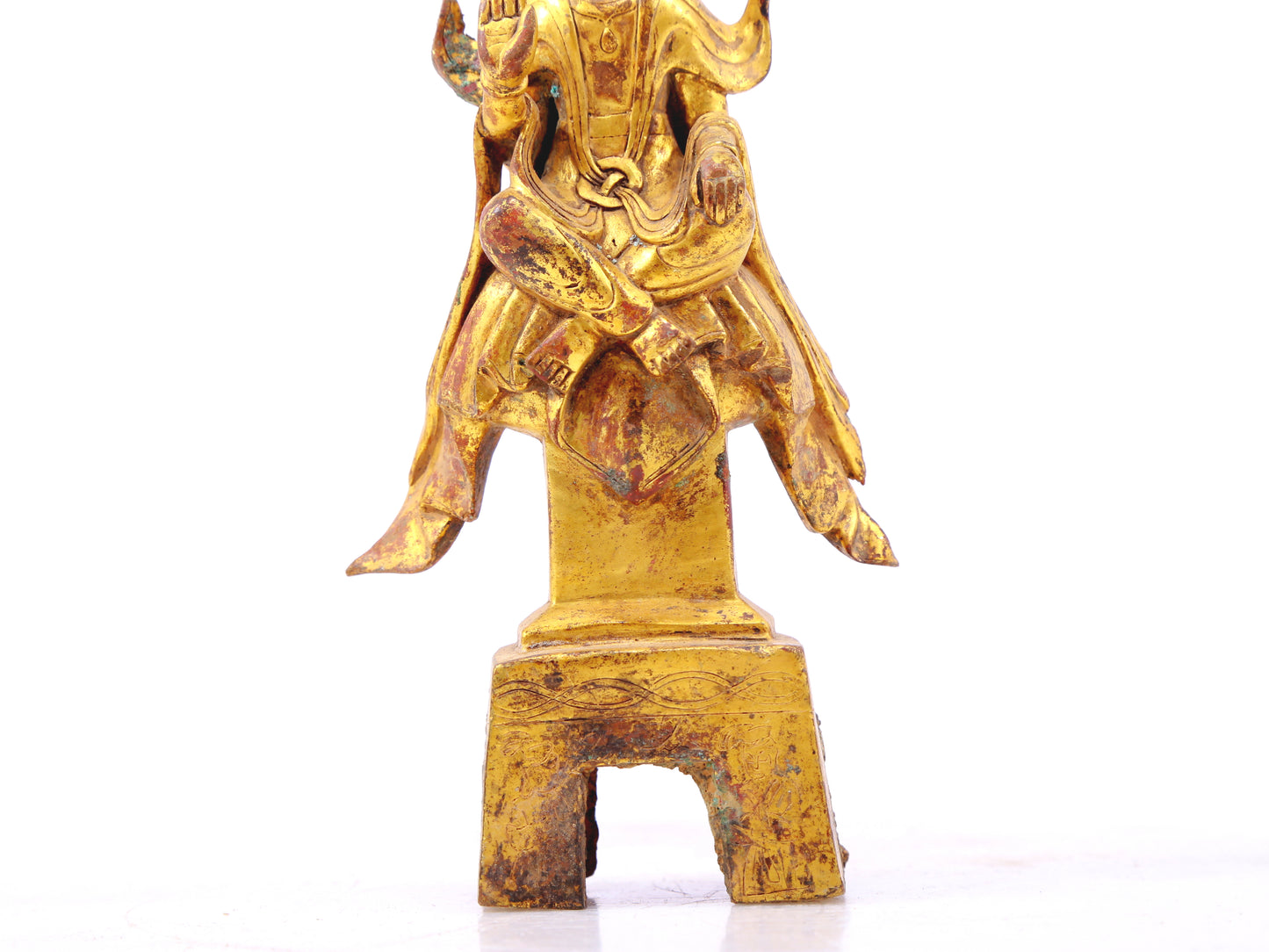 A sacred gilt bronze statue of Bodhisattva