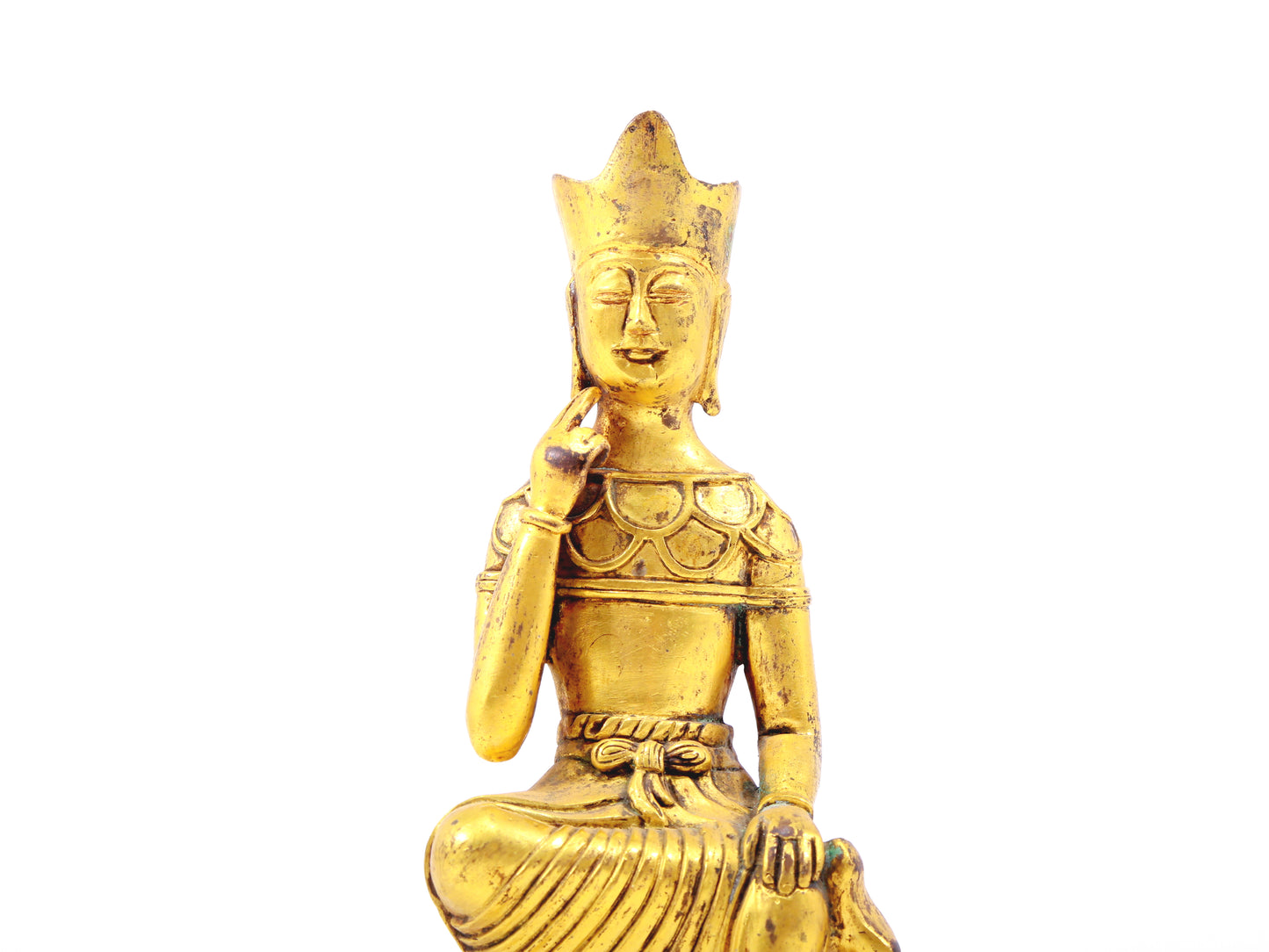 A sacred gilt bronze statue of Bodhisattva,