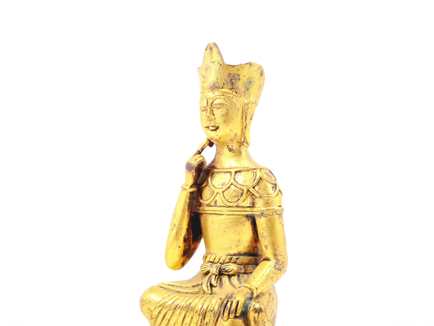 A sacred gilt bronze statue of Bodhisattva,