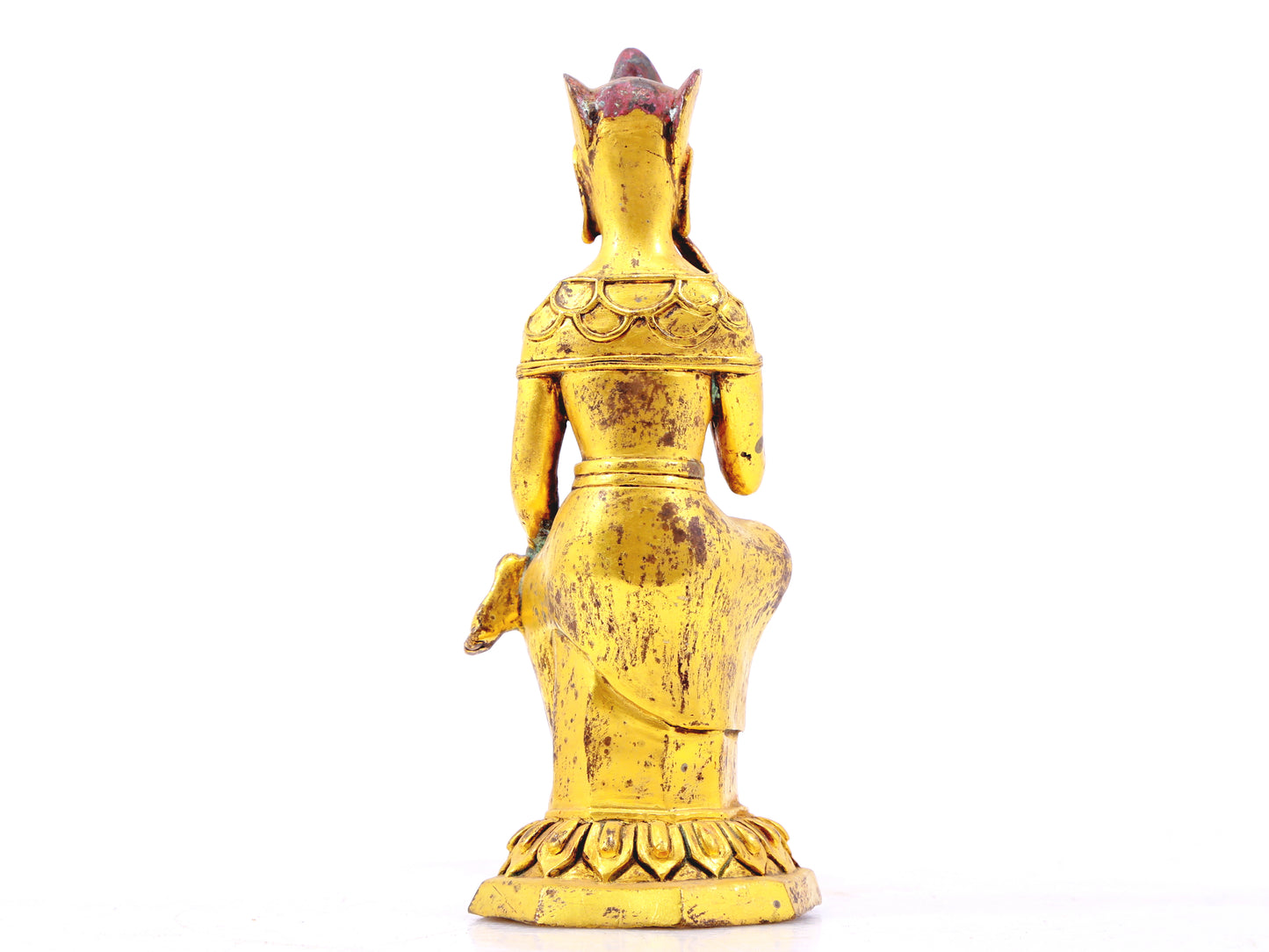 A sacred gilt bronze statue of Bodhisattva,