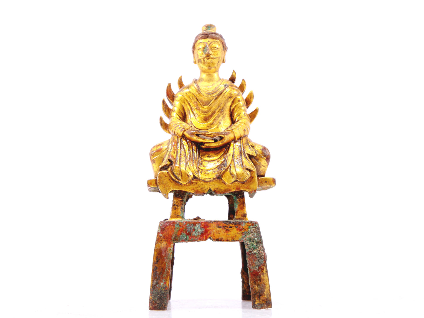 A sacred gilt bronze figure