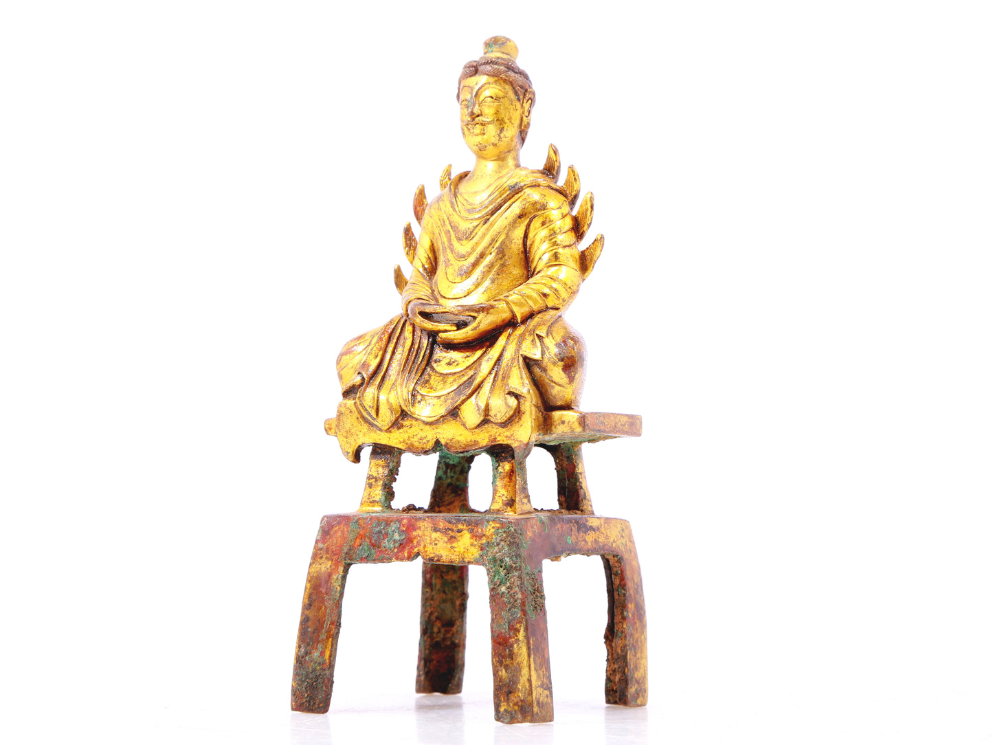 A sacred gilt bronze figure