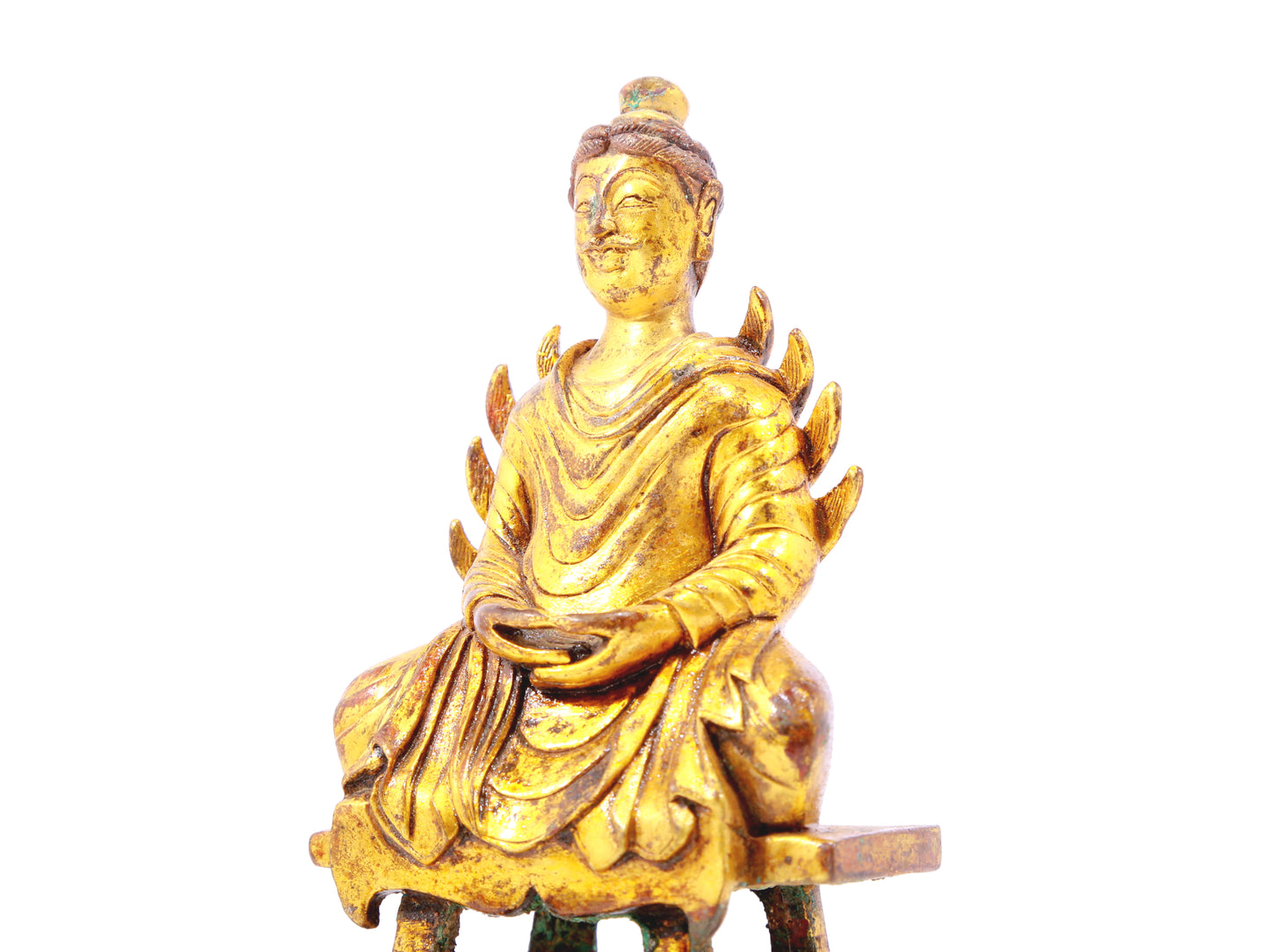 A sacred gilt bronze figure