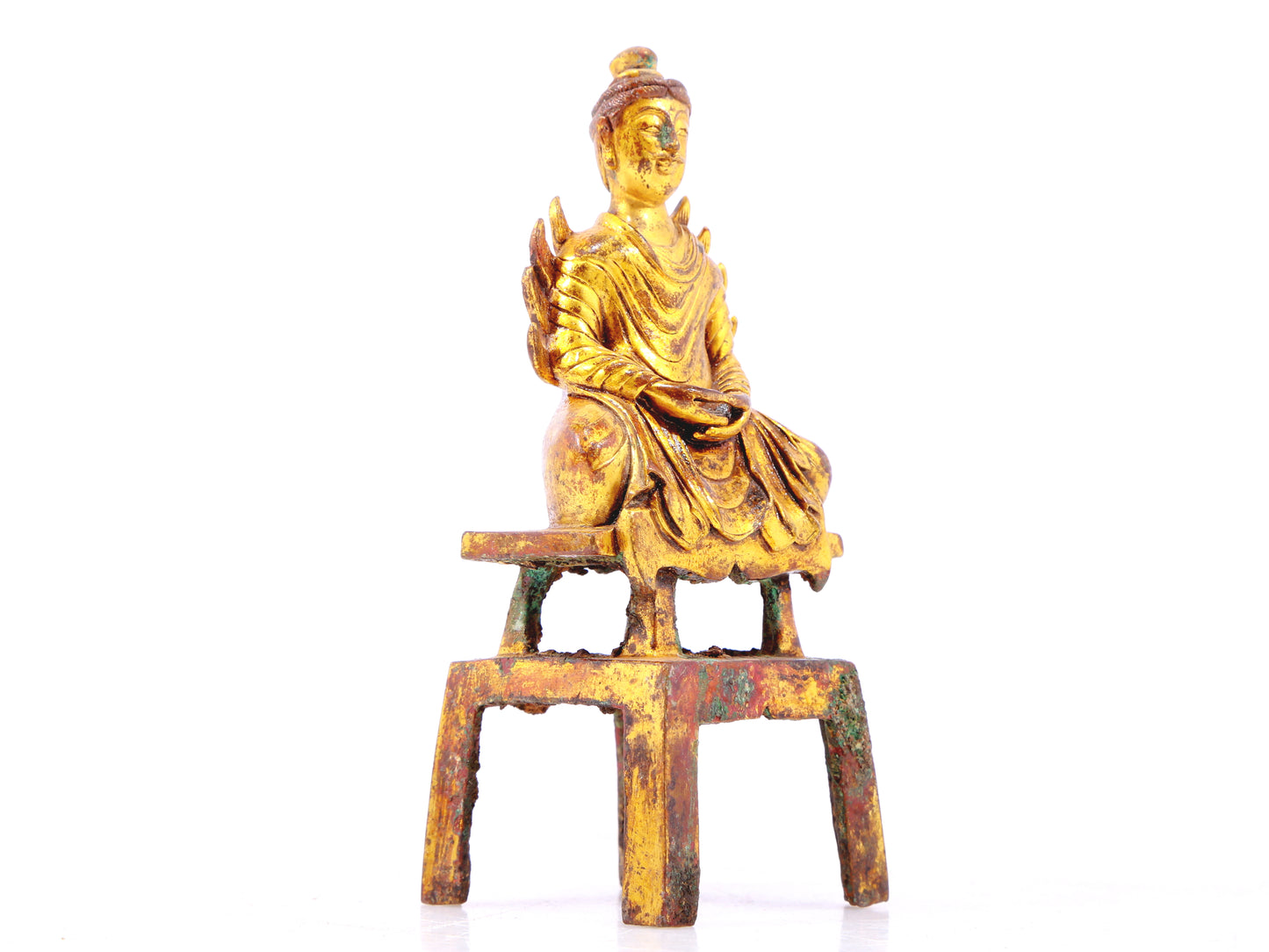 A sacred gilt bronze figure