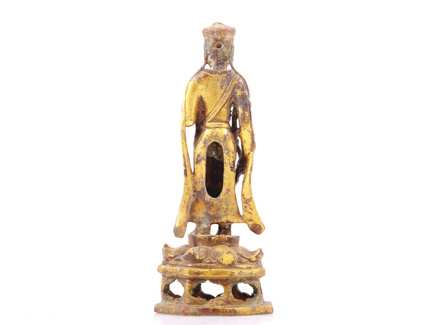 A sacred gilt bronze statue of Bodhisattva