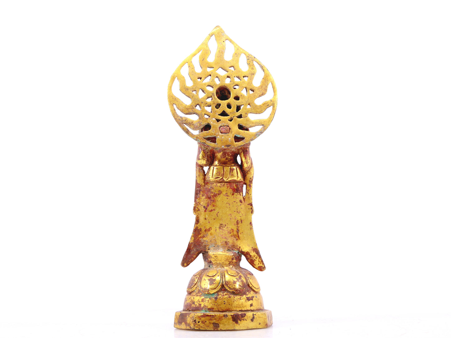 A sacred gilt bronze statue of Bodhisattva