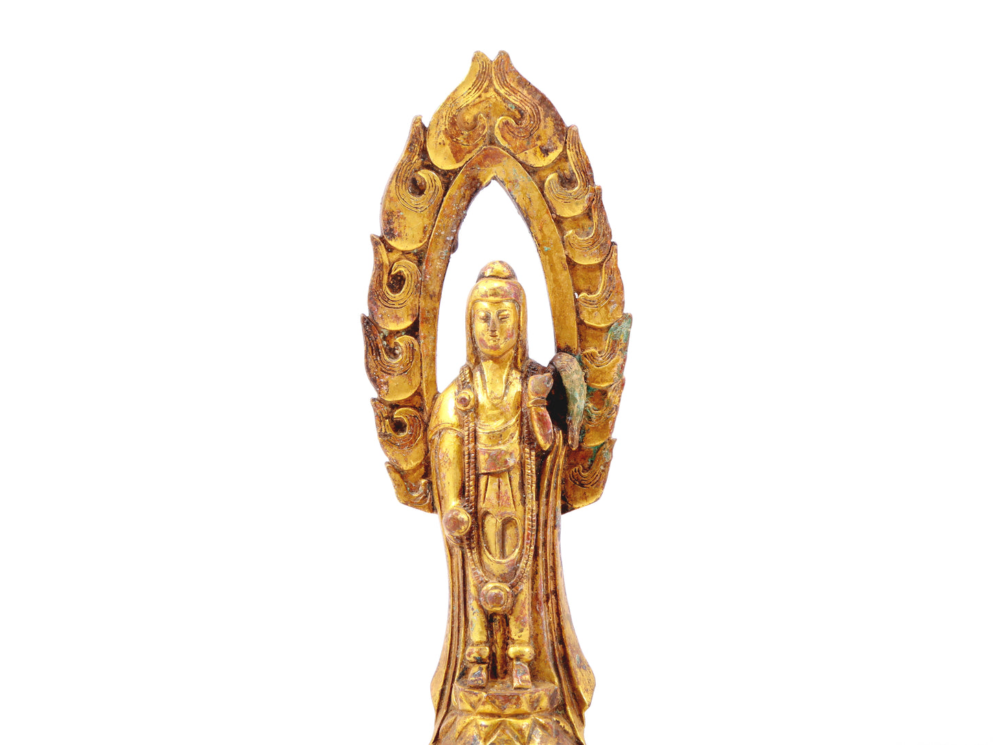 A sacred gilt bronze statue of Bodhisattva,