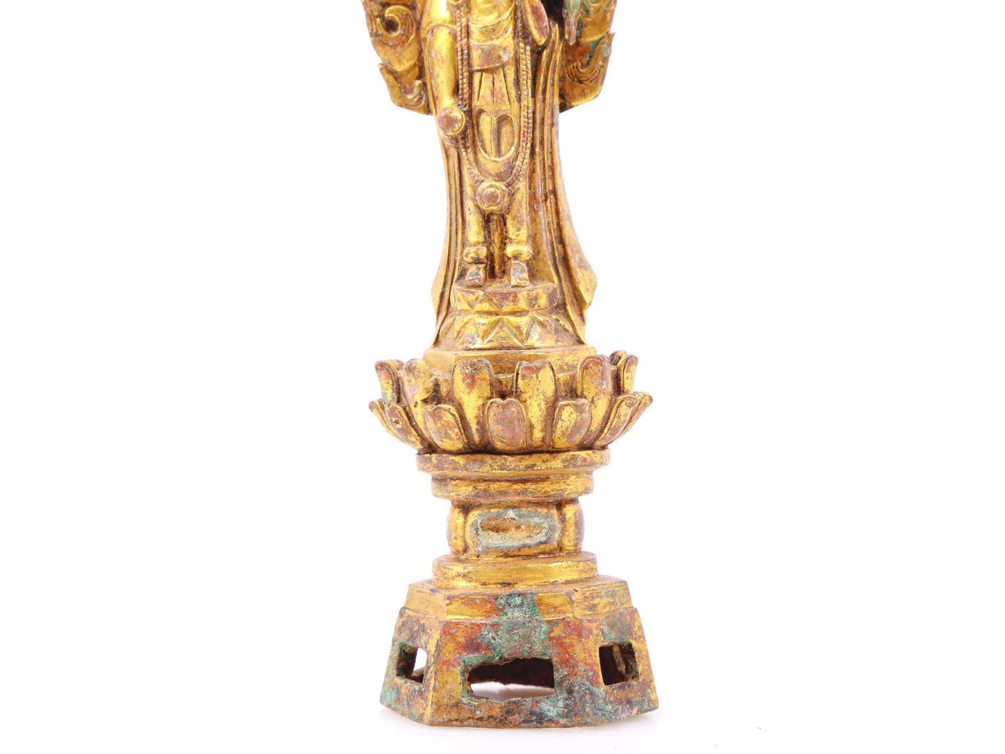 A sacred gilt bronze statue of Bodhisattva,