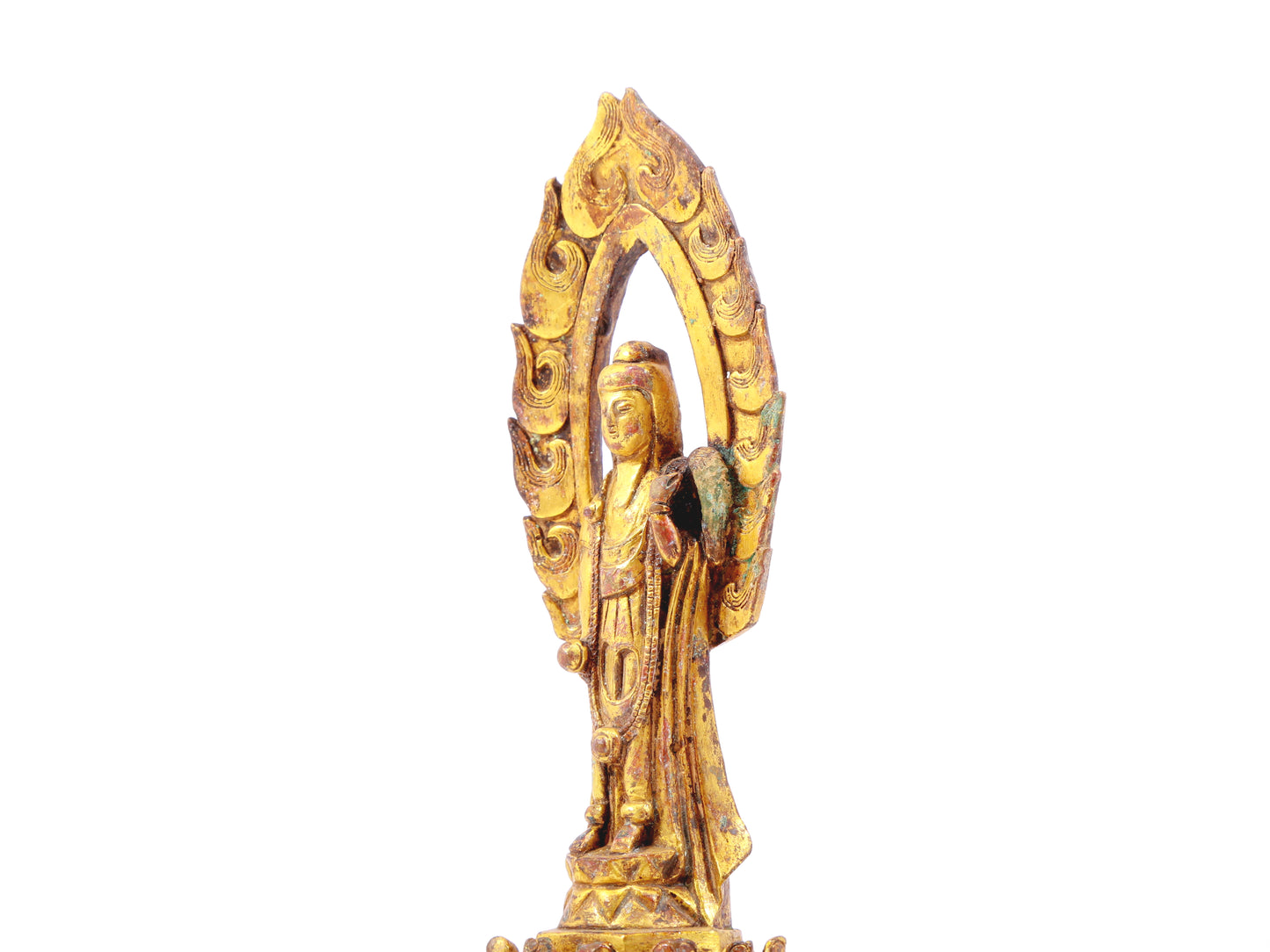 A sacred gilt bronze statue of Bodhisattva,