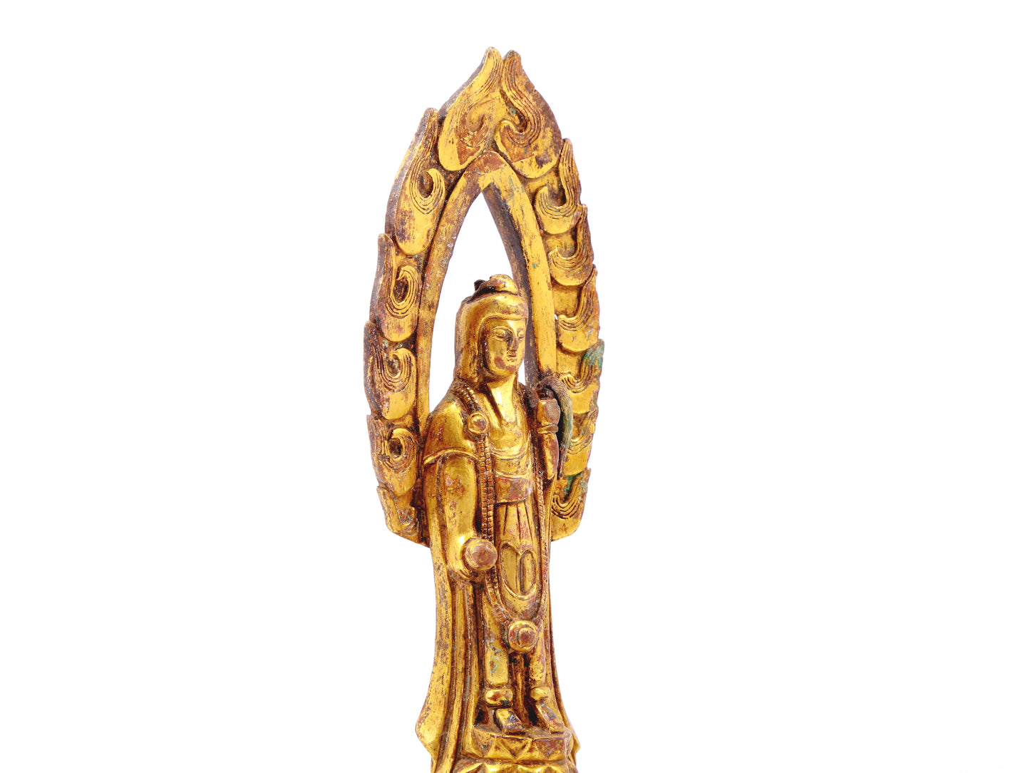 A sacred gilt bronze statue of Bodhisattva,