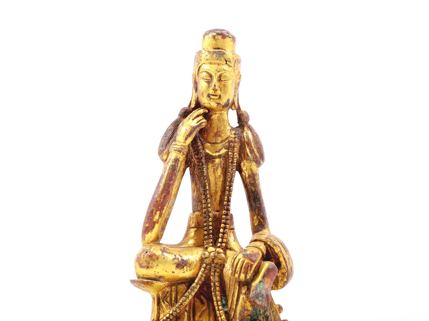 A sacred gilt bronze statue of Bodhisattva