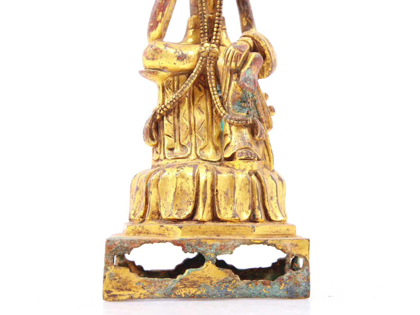 A sacred gilt bronze statue of Bodhisattva