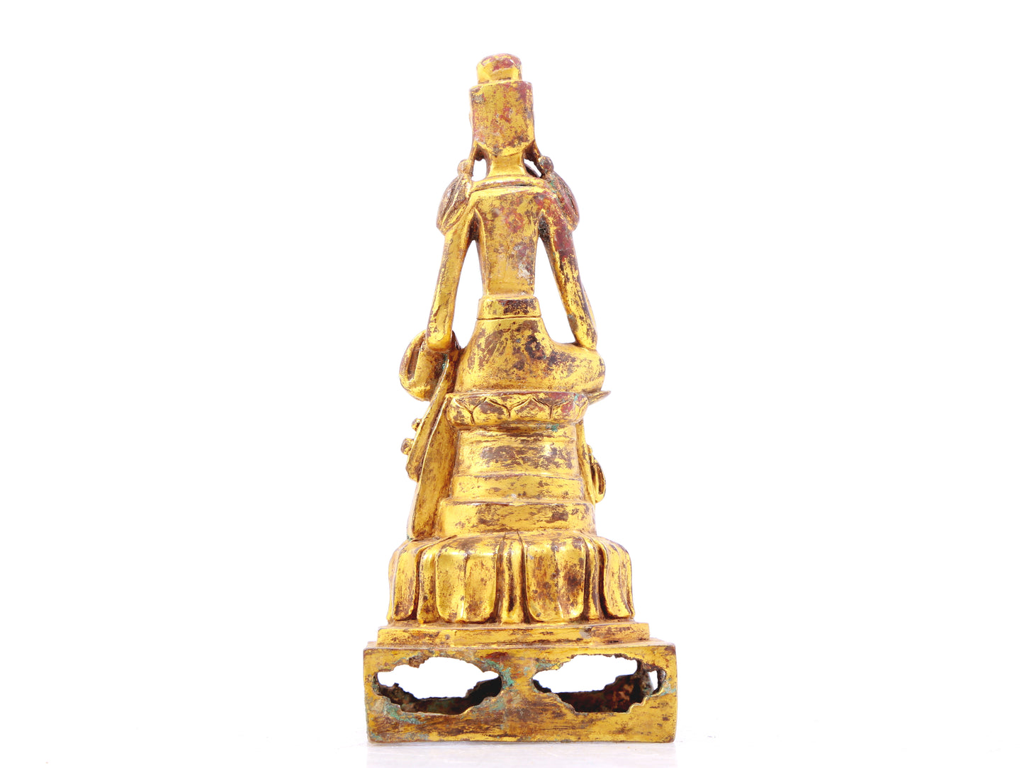 A sacred gilt bronze statue of Bodhisattva