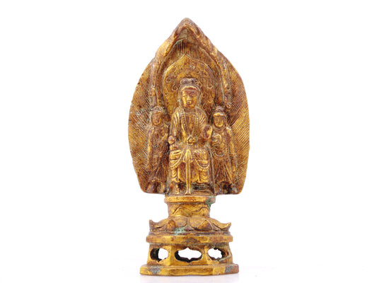 A sacred gilt bronze statue of Gautama Buddha