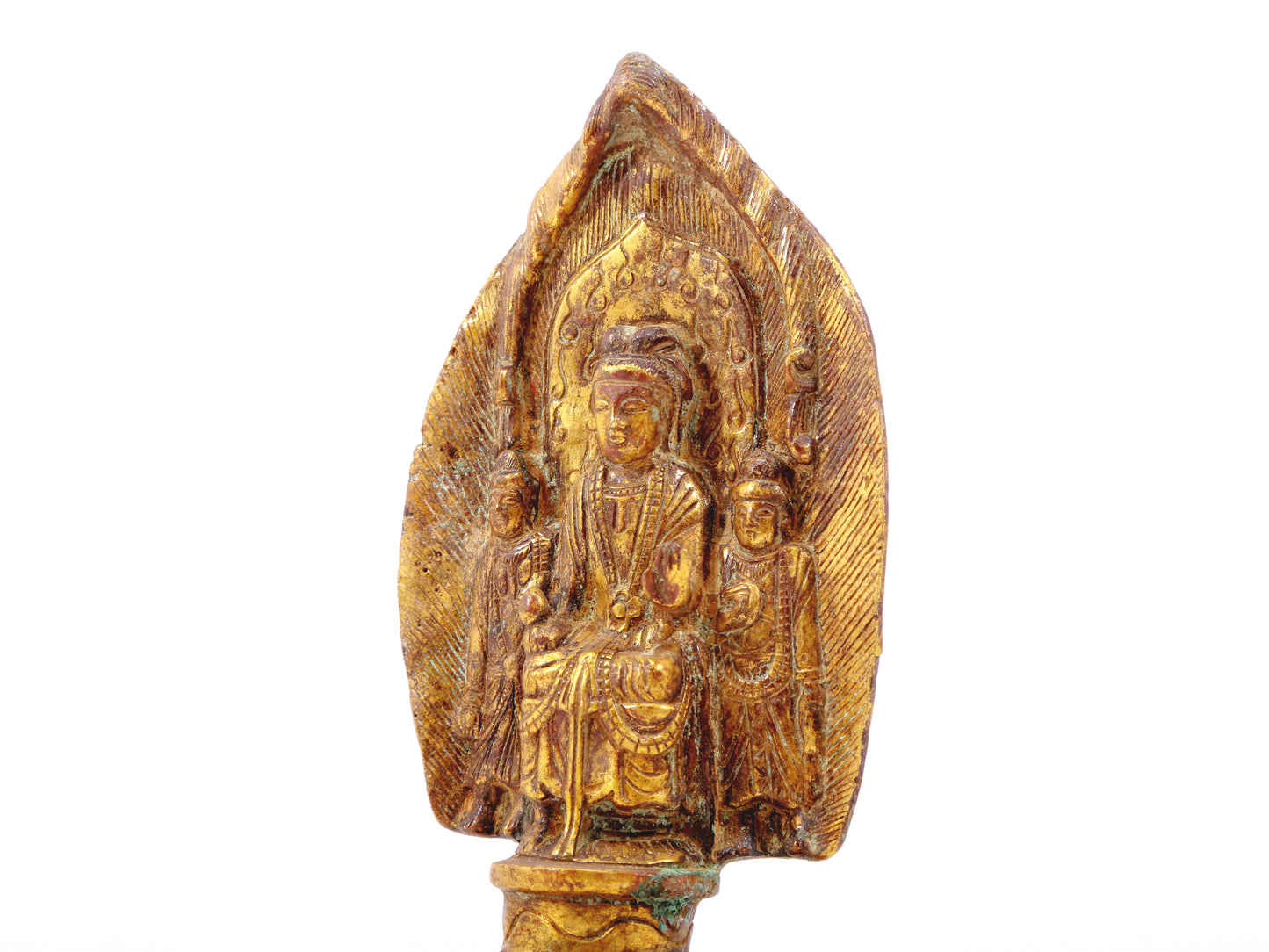 A sacred gilt bronze statue of Gautama Buddha