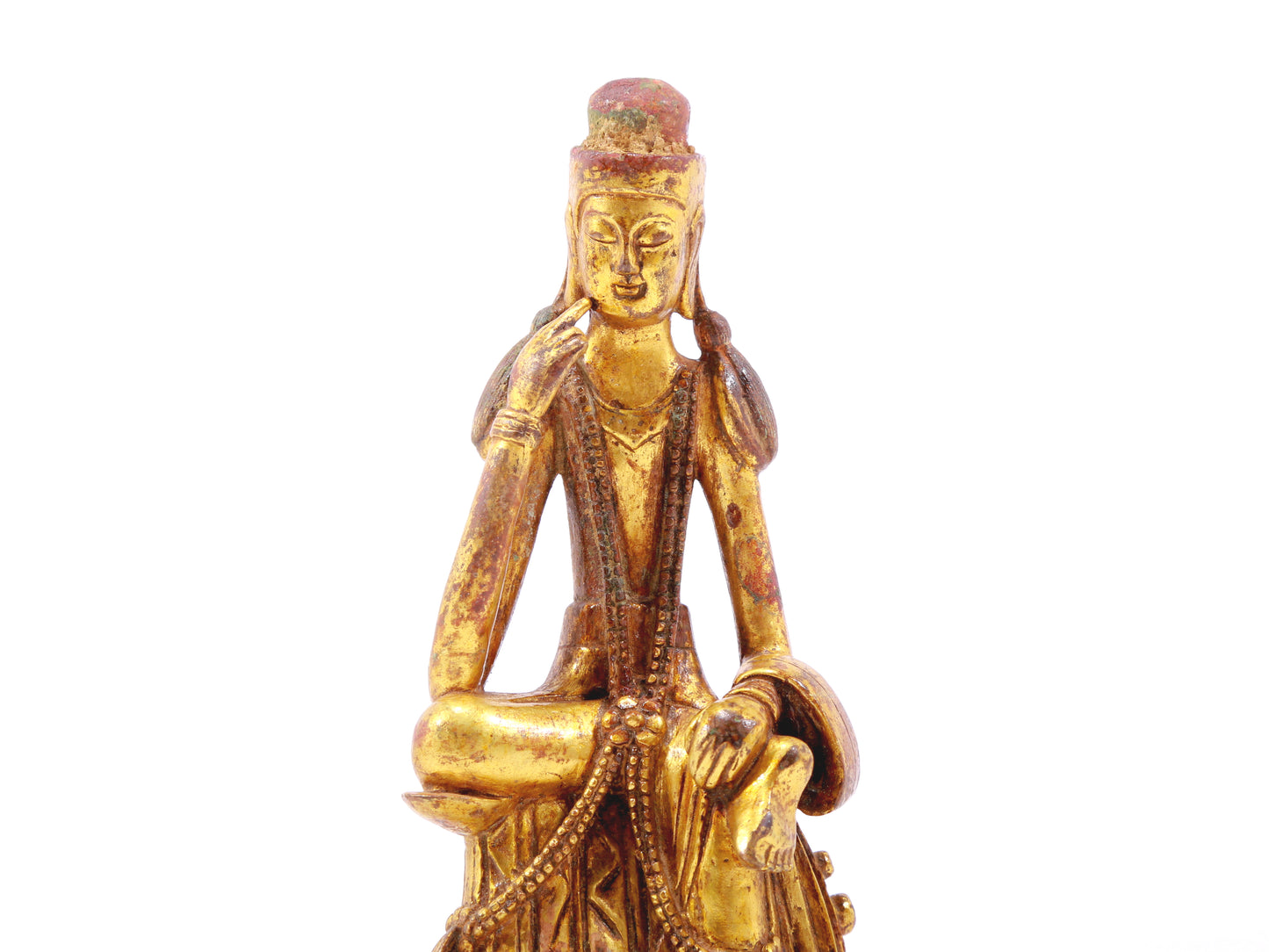 A sacred gilt bronze statue of Gautama Buddha