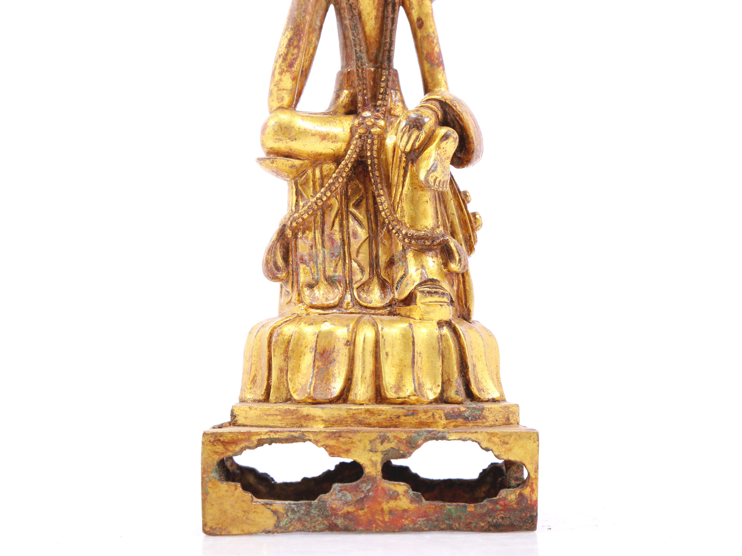 A sacred gilt bronze statue of Gautama Buddha