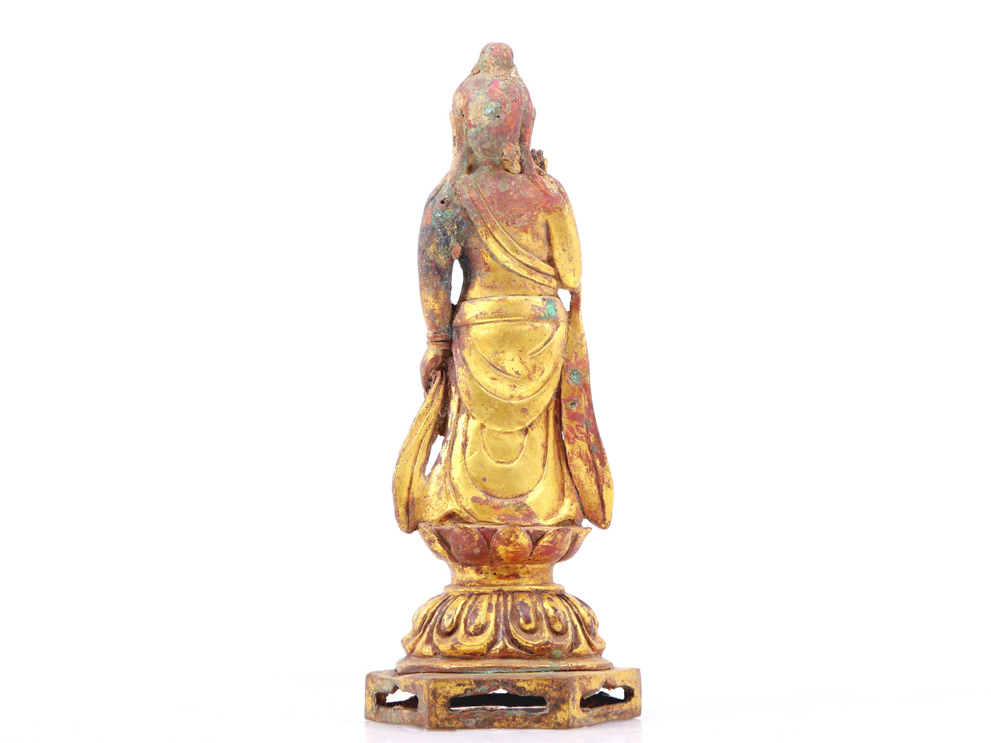 A sacred gilt bronze statue of Gautama Buddha