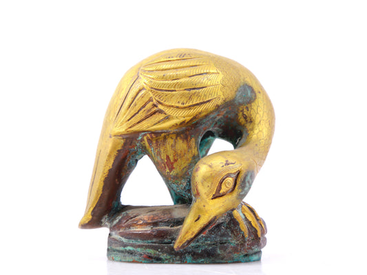 A gilt bronze bird ornament