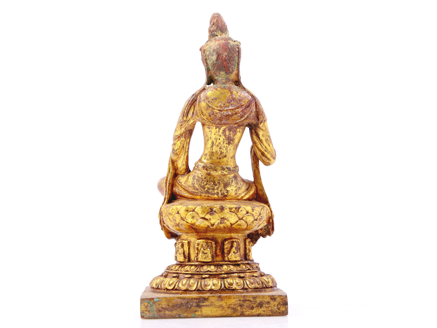 A sacred gilt bronze statue of Bodhisattva