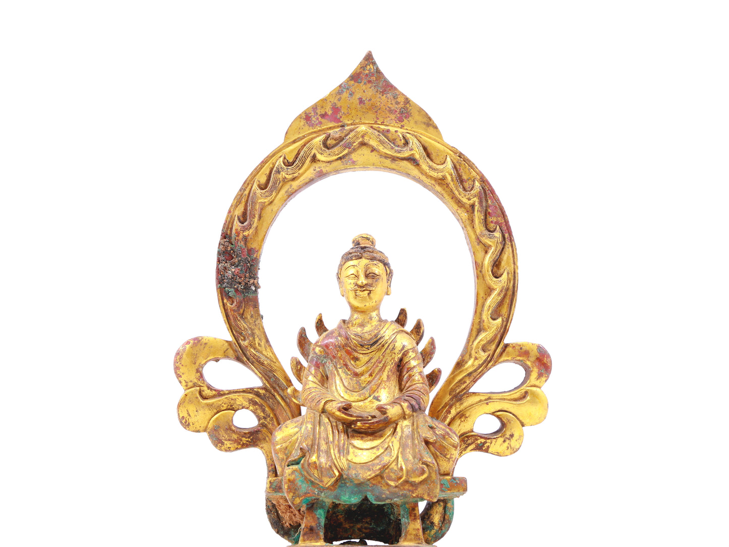 A sacred gilt bronze figure