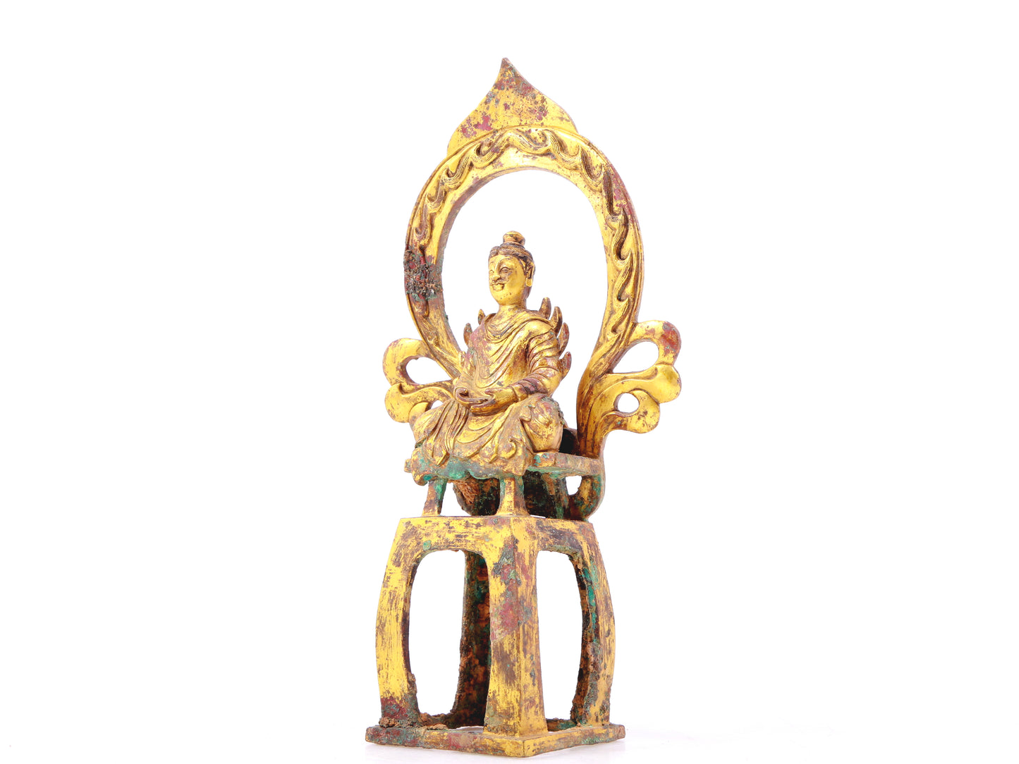 A sacred gilt bronze figure