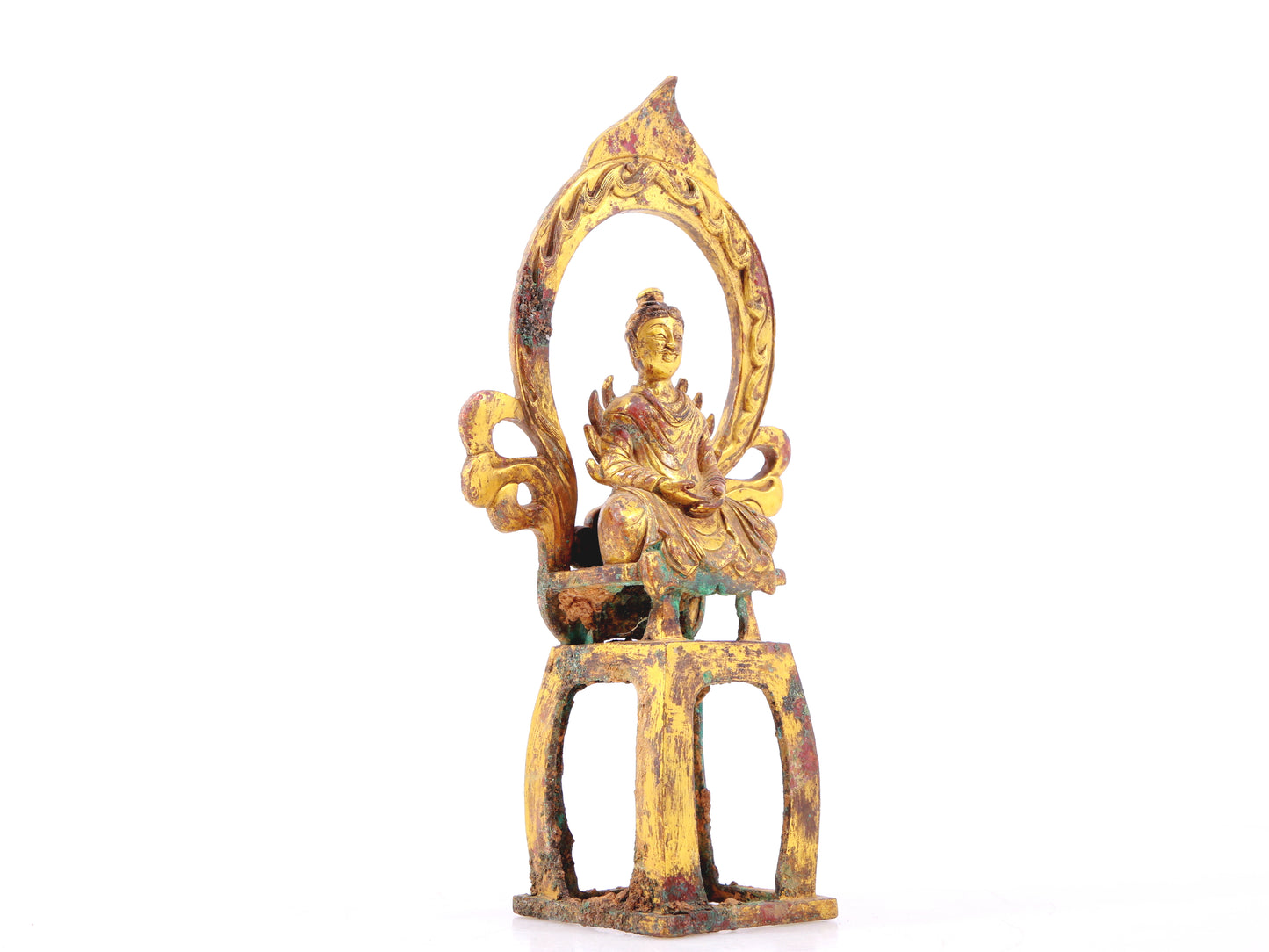 A sacred gilt bronze figure