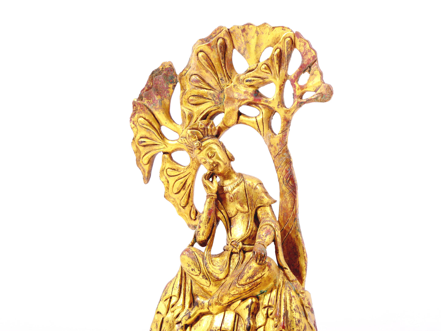 A sacred gilt bronze statue of Bodhisattva