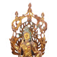 A sacred gilt bronze statue of Guanyin