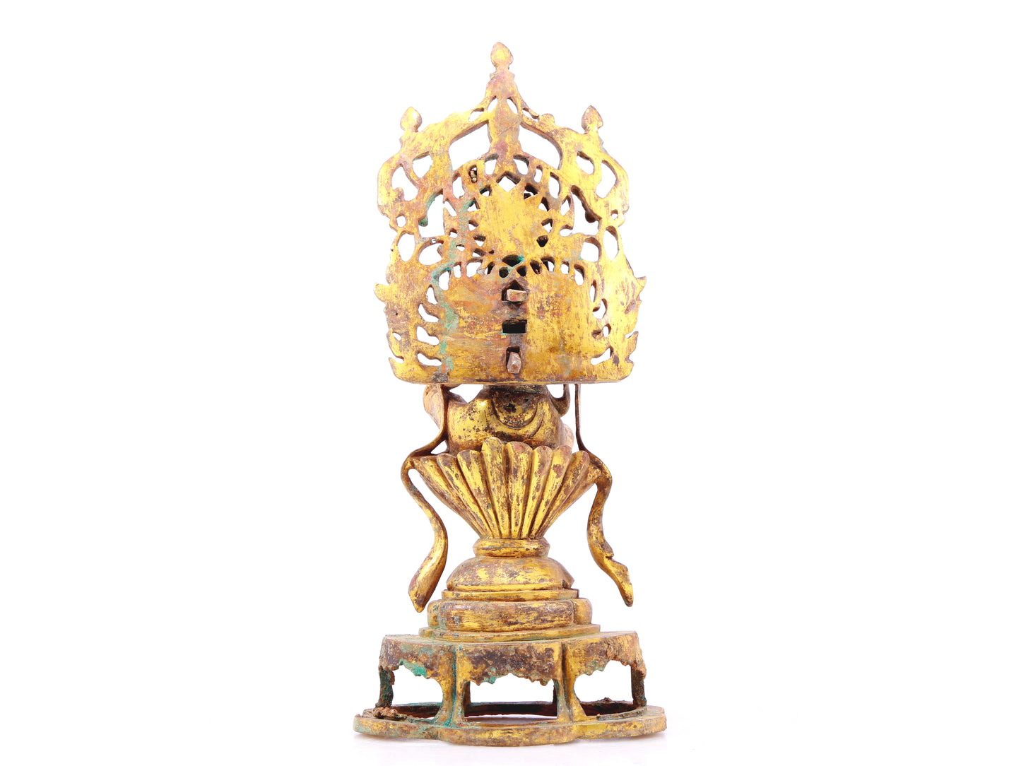 A sacred gilt bronze statue of Guanyin