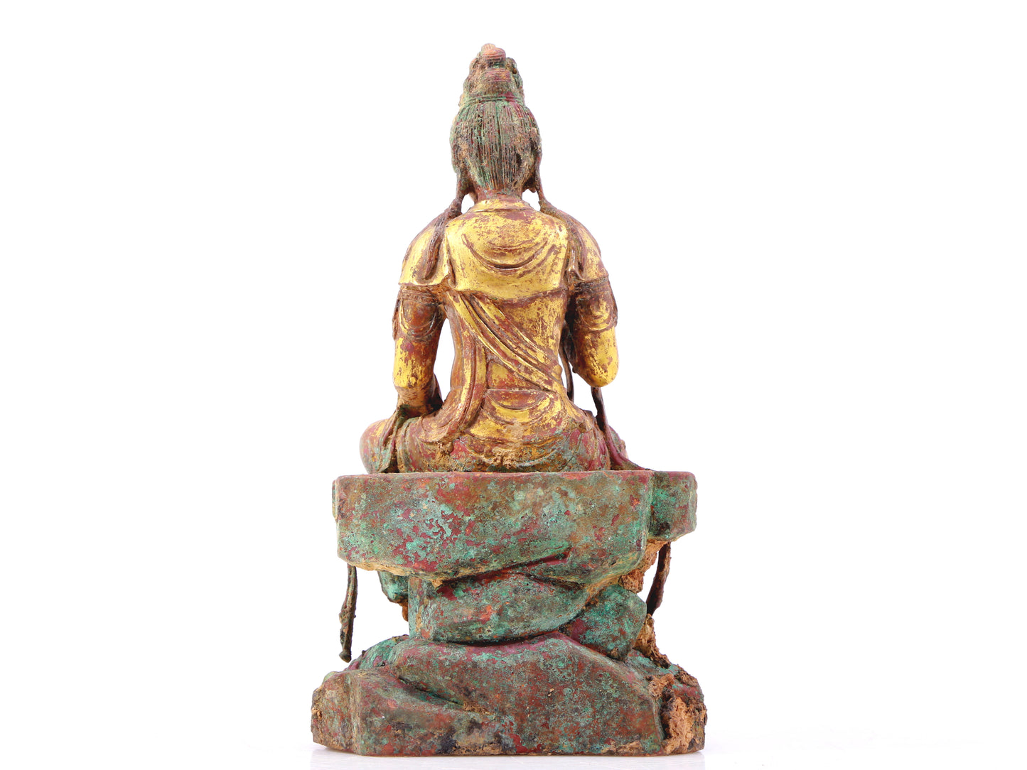 sacred gilt bronze statue of Guanyin