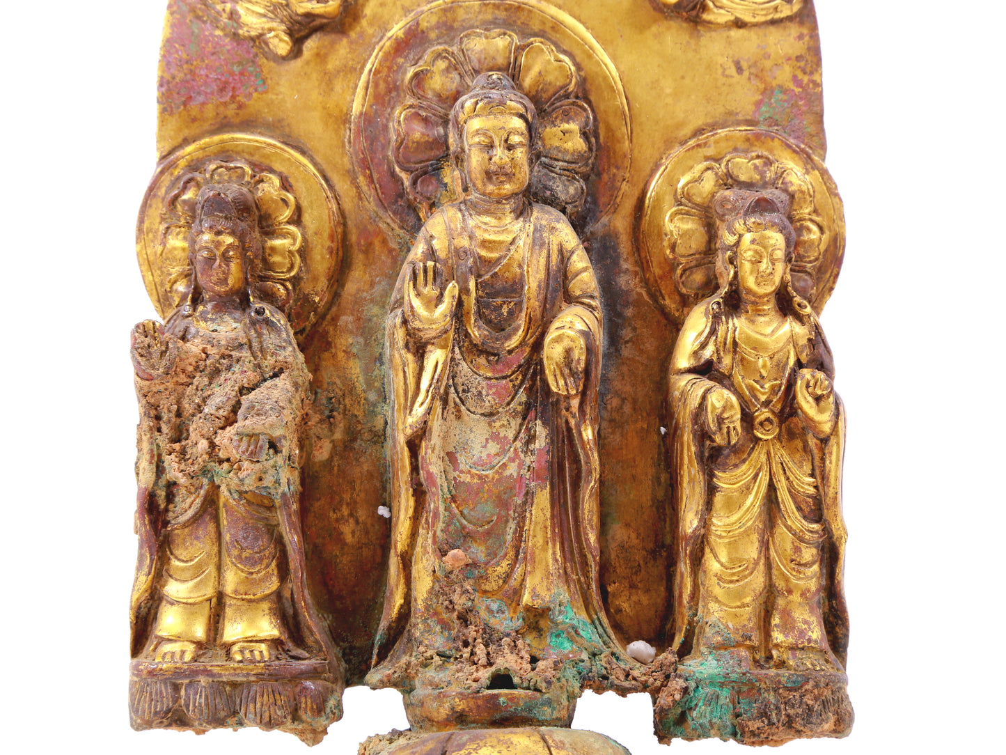 A sacred gilt bronze statue of Gautama Buddha