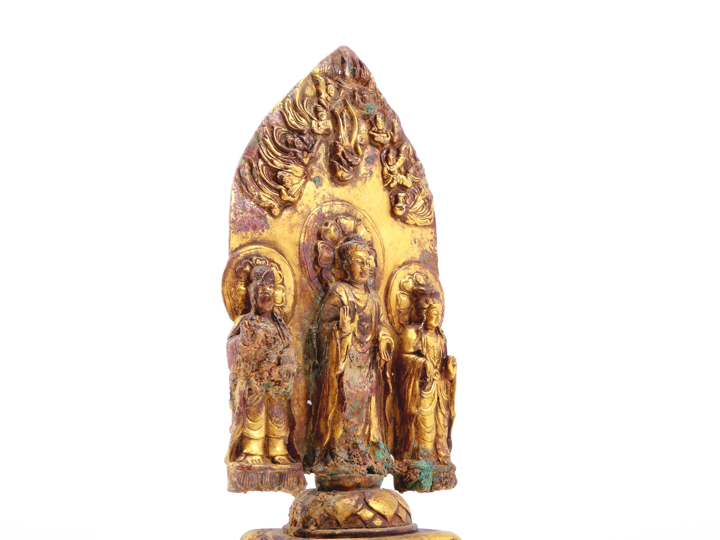 A sacred gilt bronze statue of Gautama Buddha