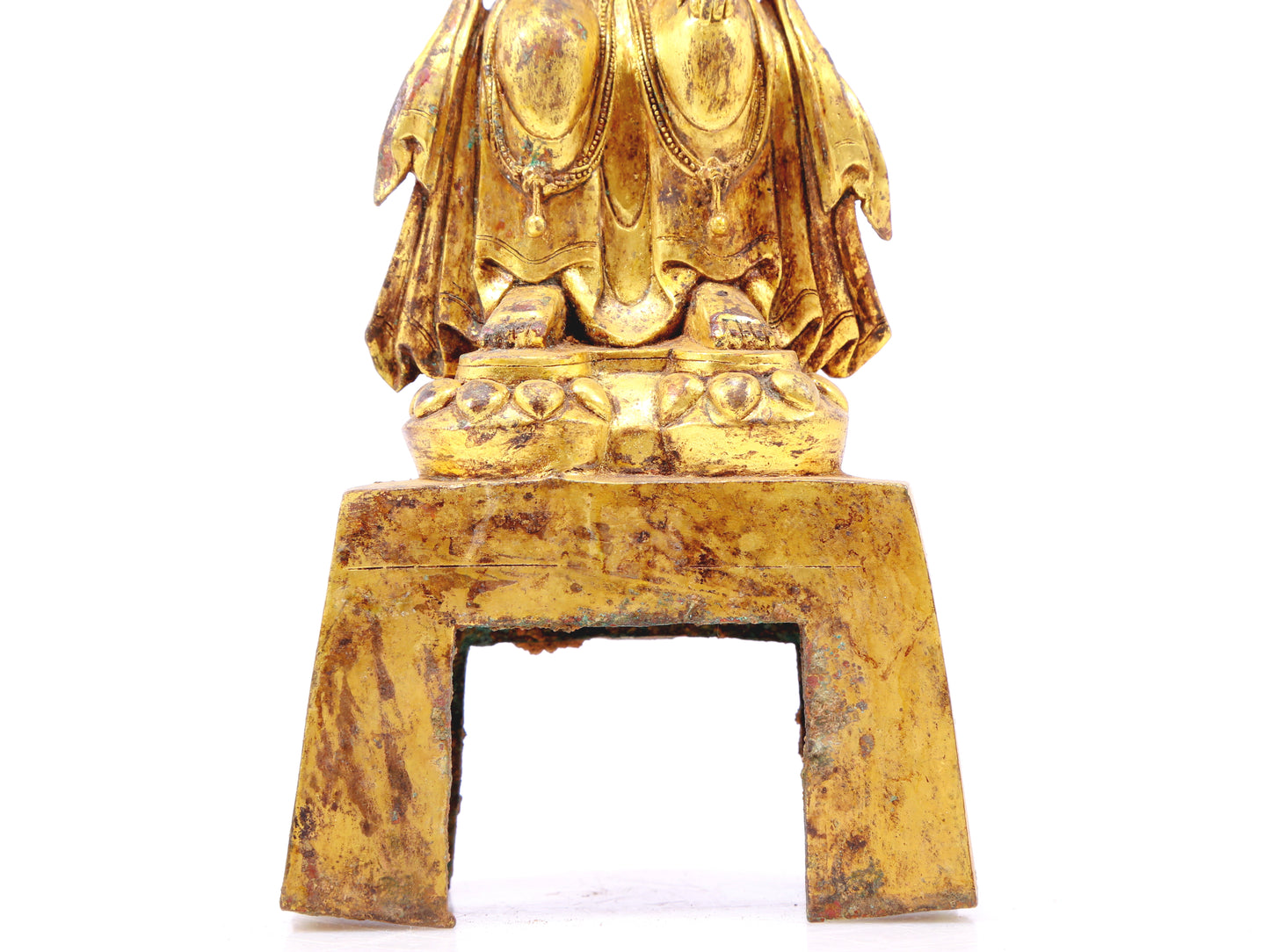 A sacred gilt bronze statue of Bodhisattva