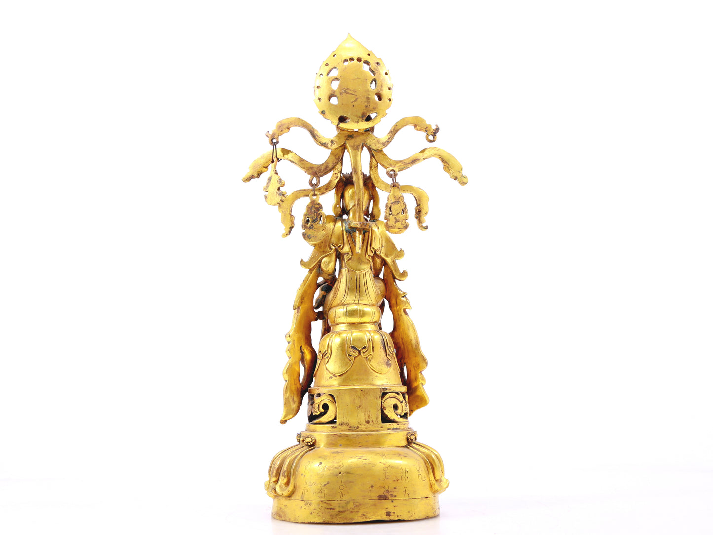 A sacred gilt bronze statue of Bodhisattva