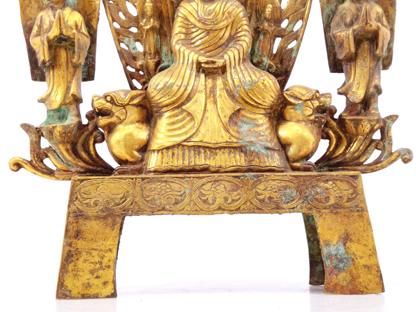 A sacred gilt bronze statue of Gautama Buddha