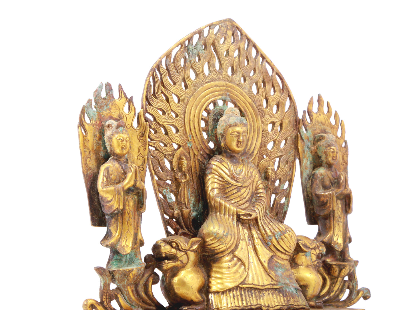 A sacred gilt bronze statue of Gautama Buddha