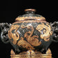 A Precious Jasper 'Dragon' Jar With A Gilt-Silver Blueing Stand