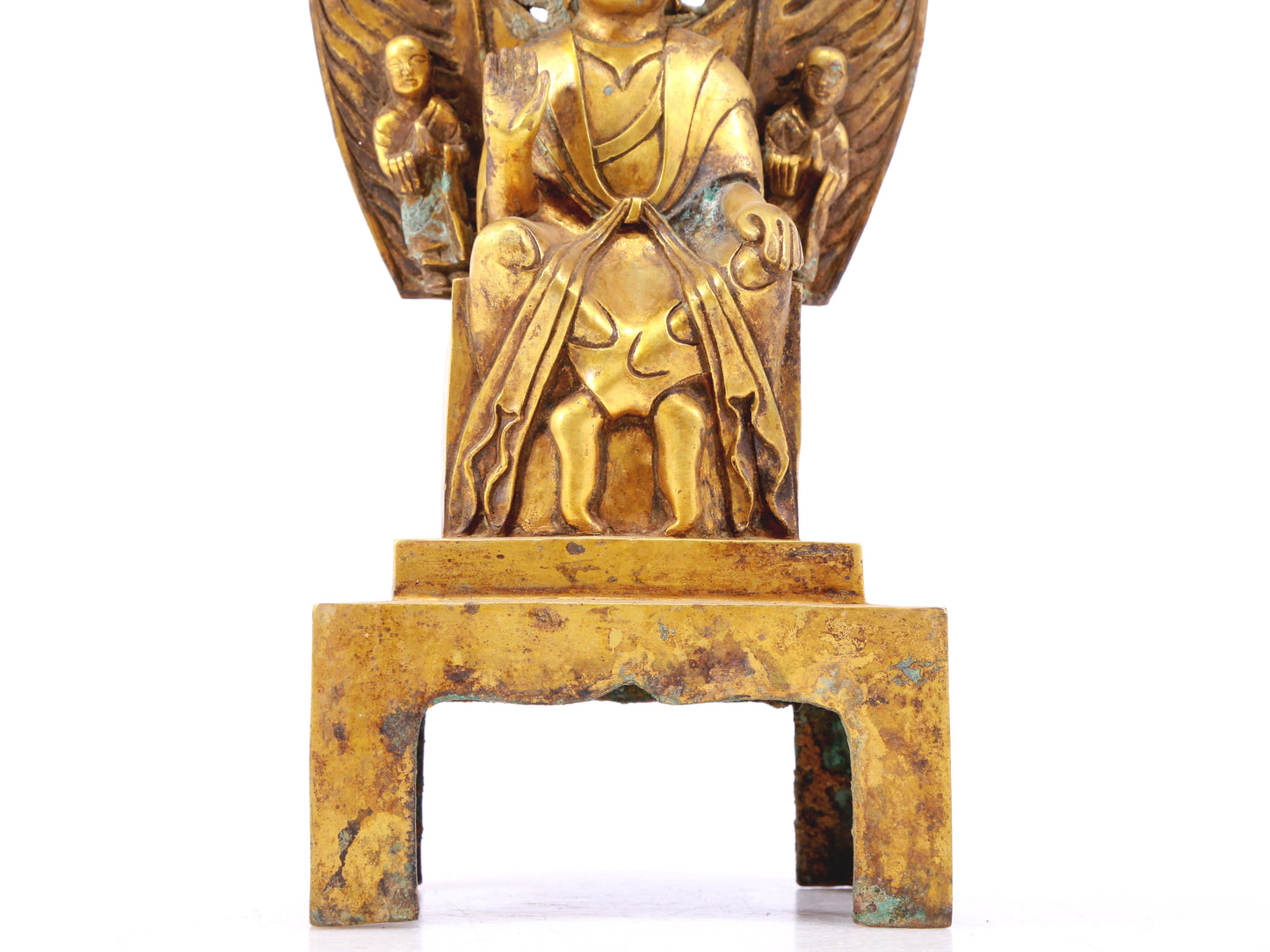 A sacred gilt bronze statue of Gautama Buddha