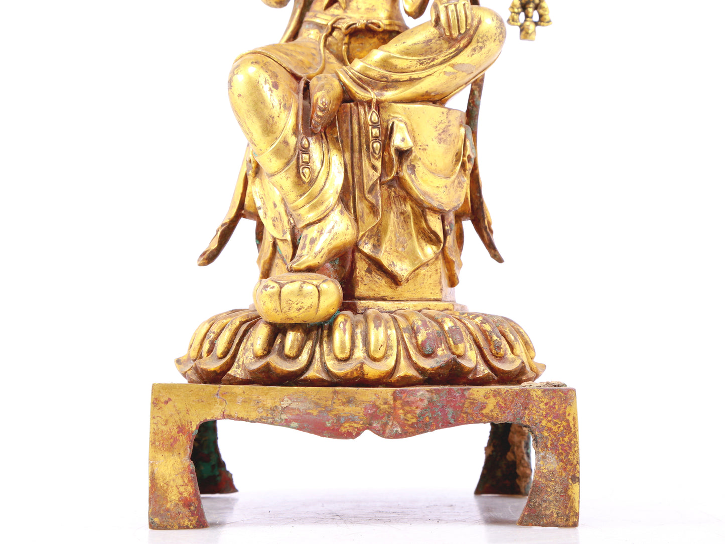 A sacred gilt bronze statue of Bodhisattva