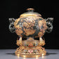 A Precious Jasper 'Dragon' Jar With A Gilt-Silver Blueing Stand