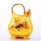 An exquisite gilt bronze ewer with horse pattern