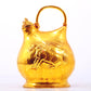 An exquisite gilt bronze ewer with horse pattern