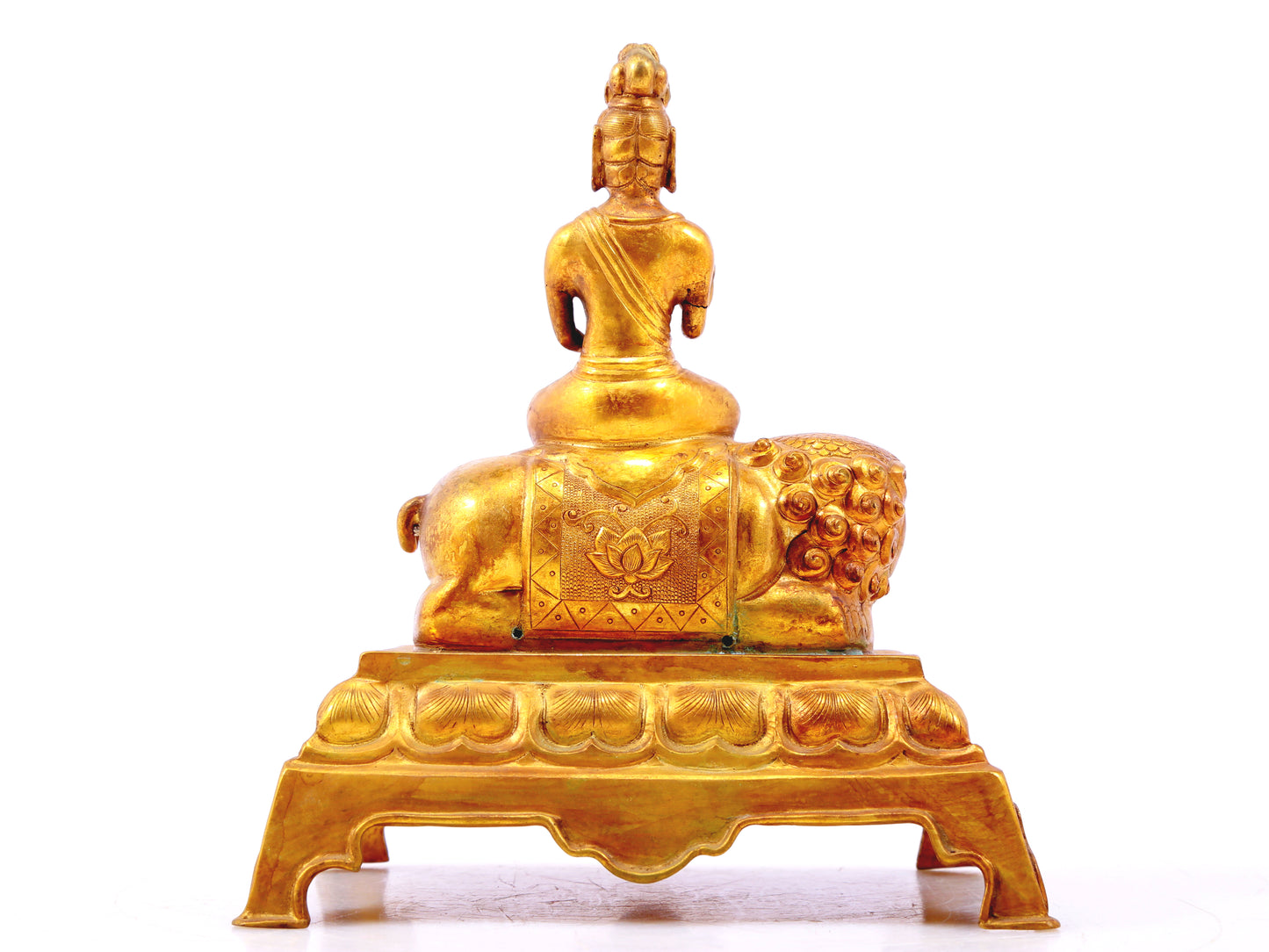 Gilt bronze statues of Manjushri and Samantabhadra,