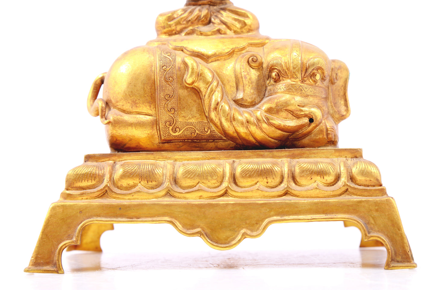 Gilt bronze statues of Manjushri and Samantabhadra,