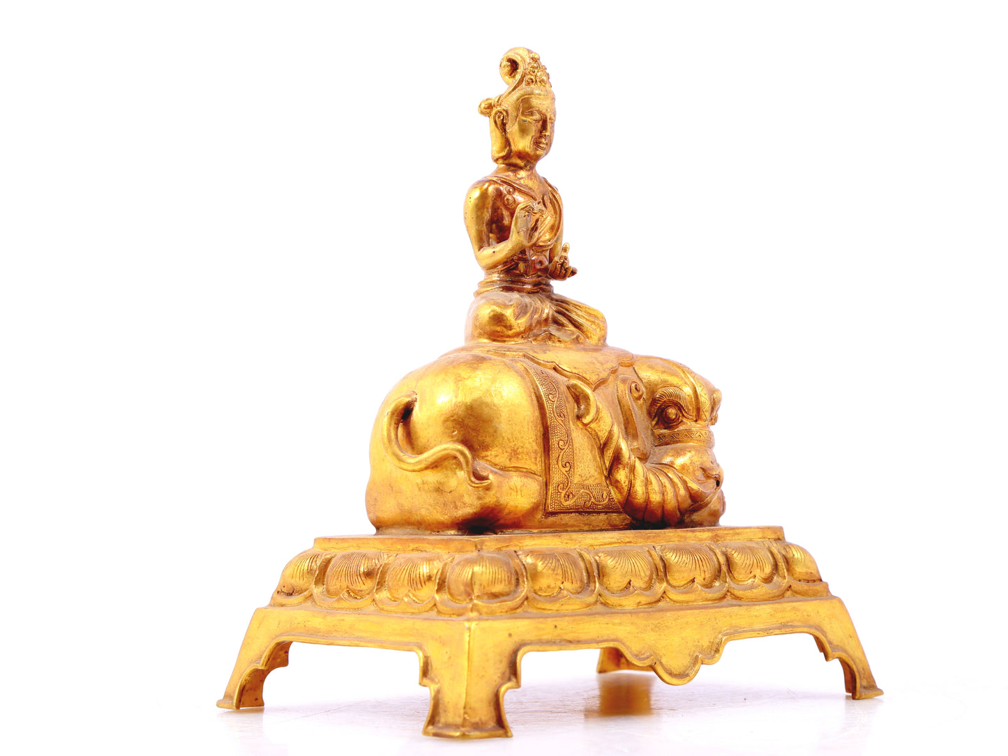 Gilt bronze statues of Manjushri and Samantabhadra,