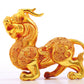 An exquisite gilt bronze auspicious animal ornament